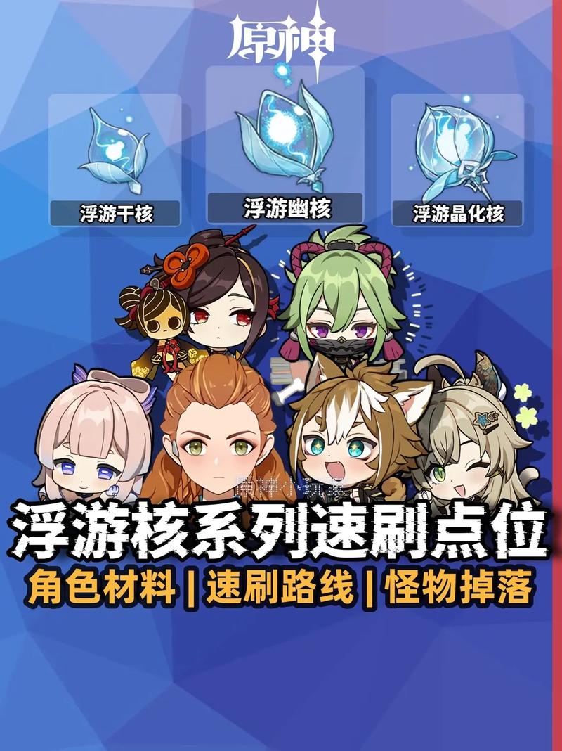 原神浮游核材料高效采集路线全攻略,解锁最佳采集点,畅享珍贵资源收集之旅