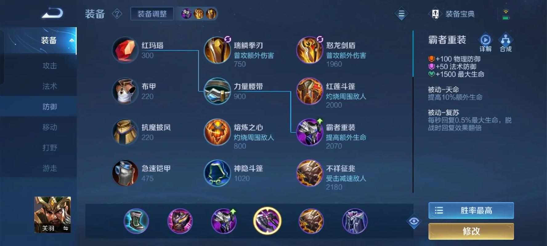 王者荣耀关羽出装攻略,驰骋战场的武圣之道