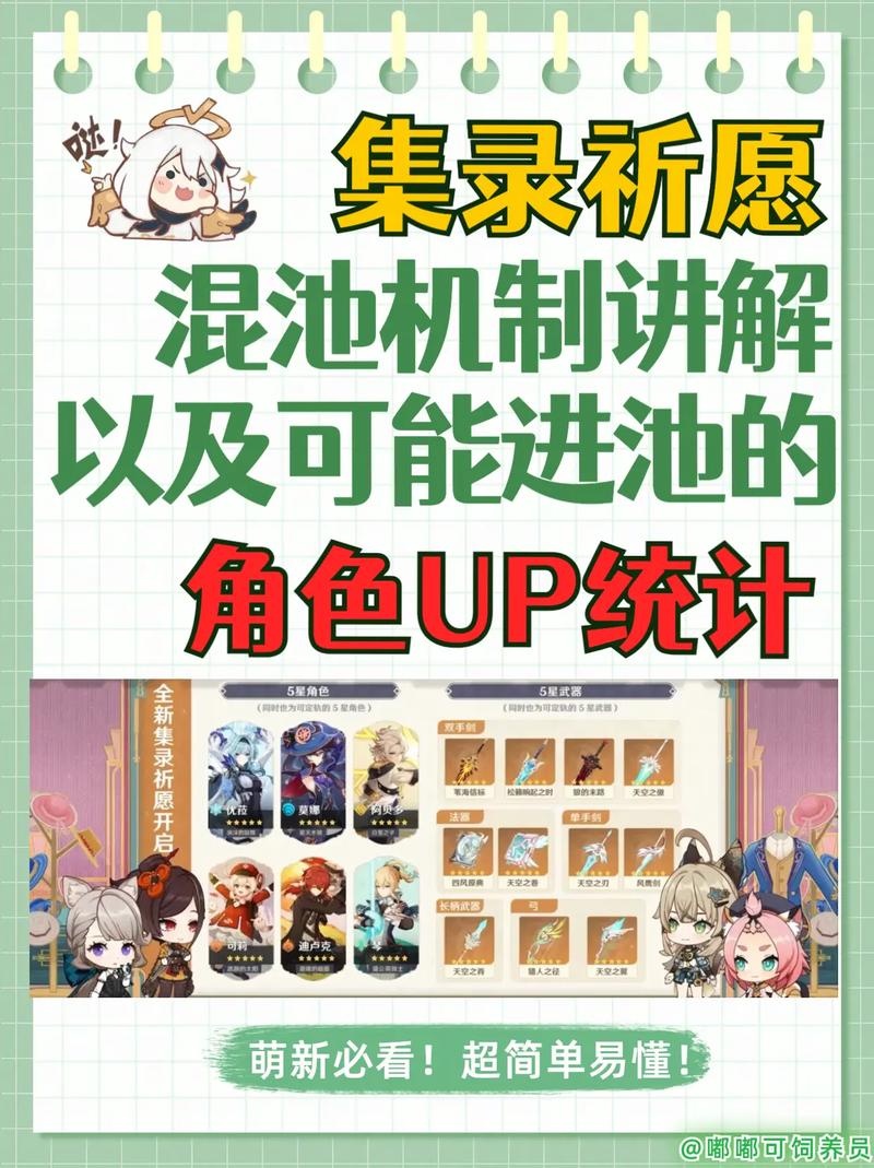 原神祈愿机制全解析,揭秘卡池概率与五星角色获取奥秘