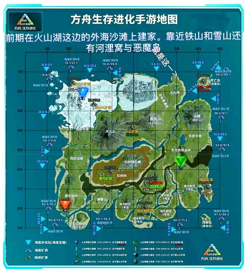 方舟,生存进化手游攻略,如何精准定位你的横纵坐标及趣味玩法揭秘
