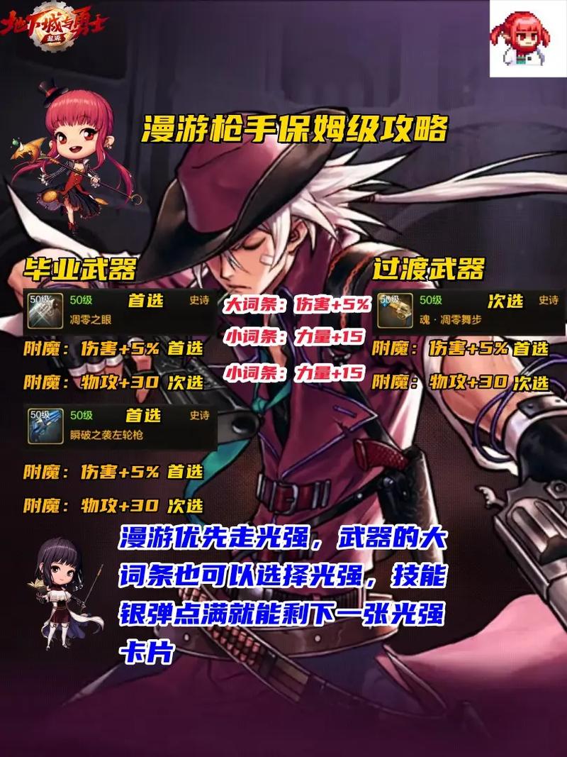DNF手游漫游枪手100级武器选择全攻略,解锁你的专属战斗风格