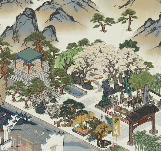 江南百景图赏月园深度解析,浪漫赏月,布局攻略大揭秘