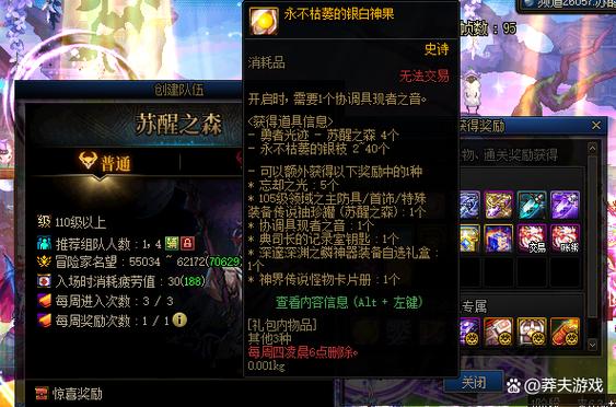 DNF苏醒之森男漫游技能加点与装备获取全攻略,新版本畅玩指南!