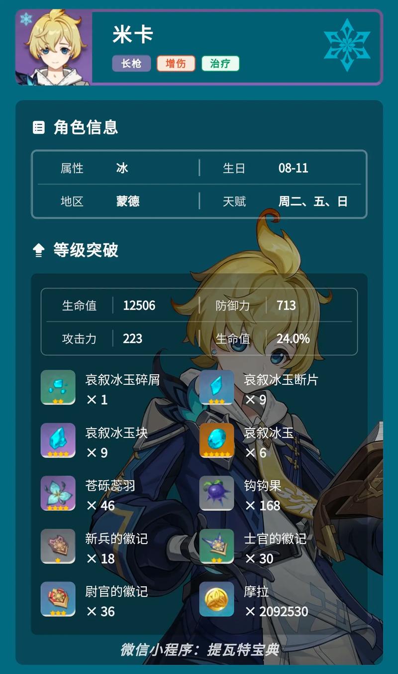 原神米卡命座效果全面解析及趣味玩法探索
