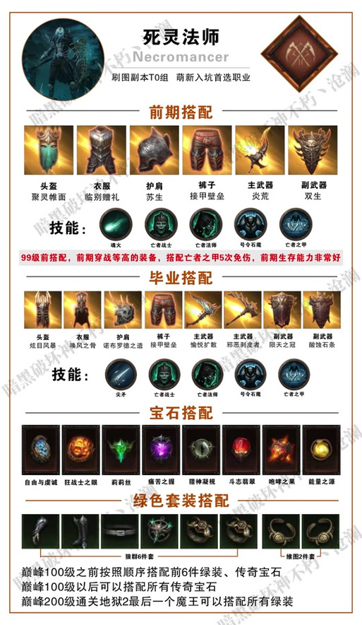 暗黑破坏神2死灵法师加点攻略,打造无敌召唤与毒伤大师