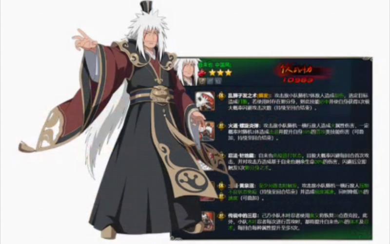 火影忍者OL手游深度探索,自来也仙人模式技能图鉴与全面玩法解析