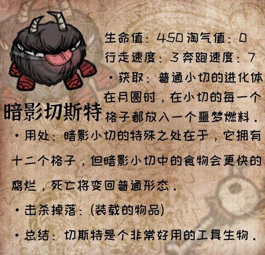 饥荒游戏中爬行恐惧化身的深度解析,解锁生存新策略,用途、属性代码及图鉴全揭秘