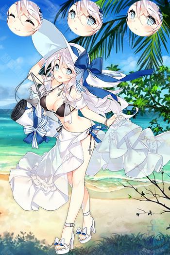 碧蓝航线女灶神清爽赫斯提亚新泳装皮肤惊艳登场,夏日海滩玩法全面升级!