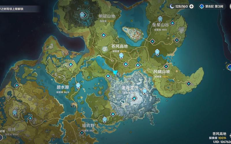 原神蒙德探索度100%全攻略,解锁隐藏乐趣,成就探险大师