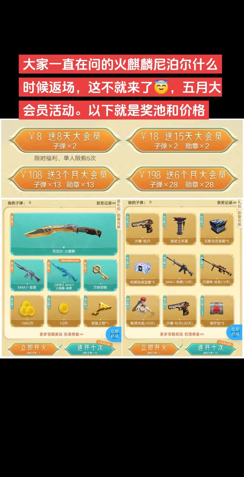 CF手游2025年火麒麟开箱全攻略,礼包钻石钥匙大揭秘
