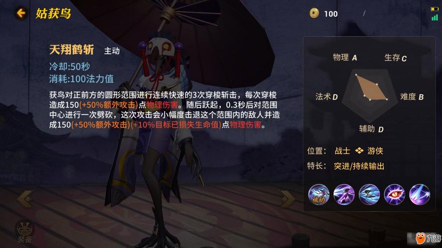 代号MOBA姑获鸟深度解析,技能伤害与趣味玩法全揭秘