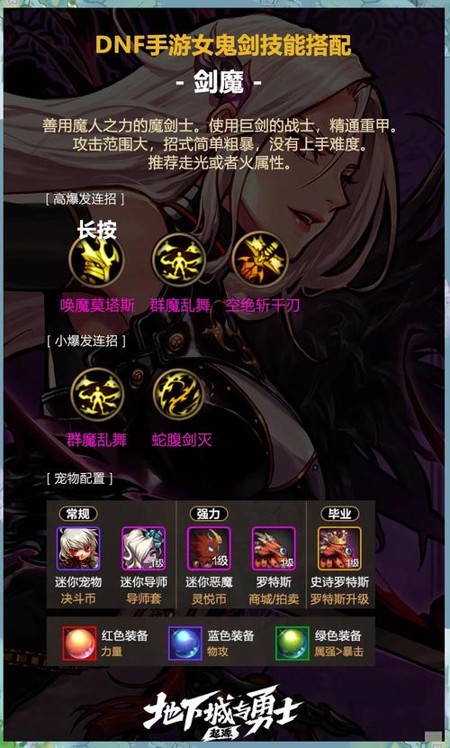 地下城与勇士手游,剑宗魔剑降临属性选择全攻略