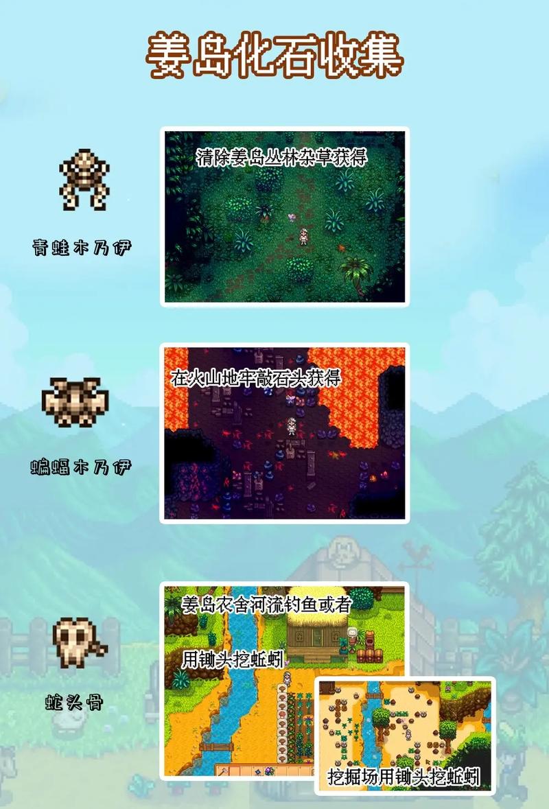 星露谷物语宝石鸟摆放顺序全攻略,解锁姜岛神秘宝藏