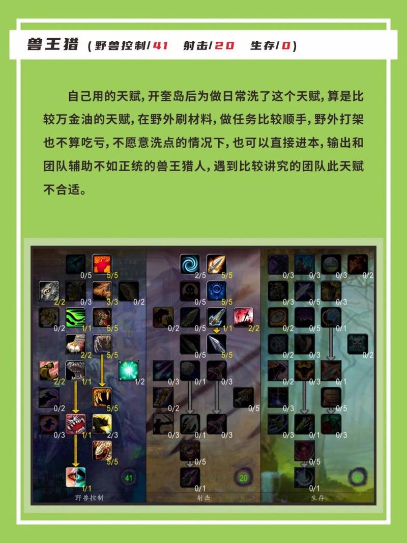 魔兽世界手游化前瞻，猎人兽王与射击天赋雕文搭配及趣味玩法揭秘
