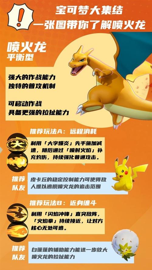 宝可梦大探险喷火龙技能招式推荐,打造最强喷火王者之路