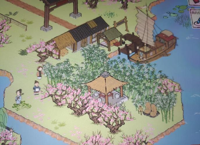 江南百景图桃花坞探险，揭秘四块石头位置与趣味玩法