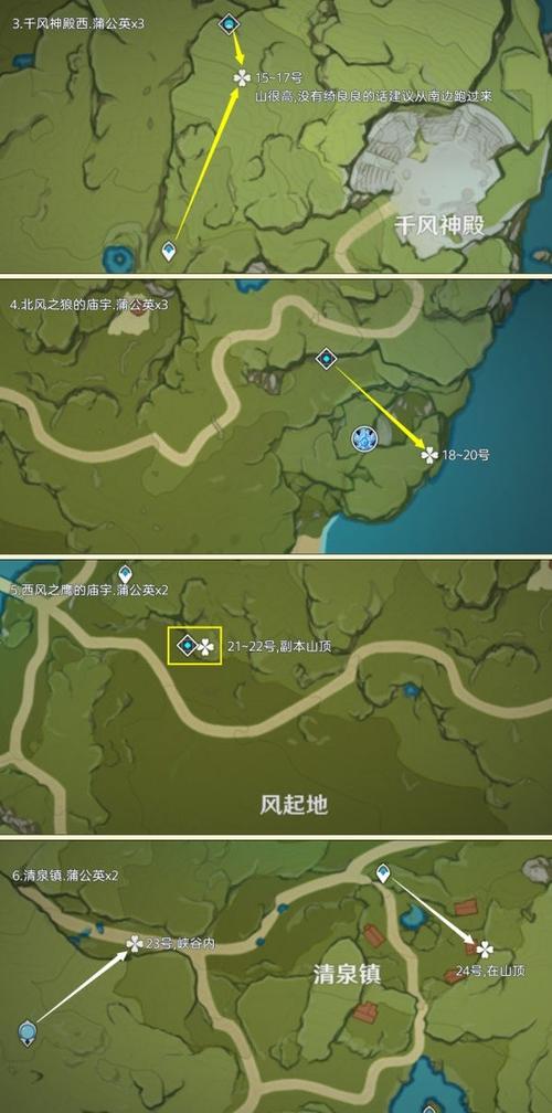 原神优菈蒲公英籽收集全攻略,探索蒙德,解锁趣味采集路线
