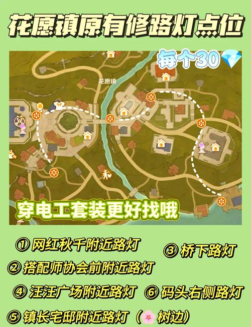 露玛岛之光,全路灯柱位置详解及高效修复攻略,新手探险必备指南