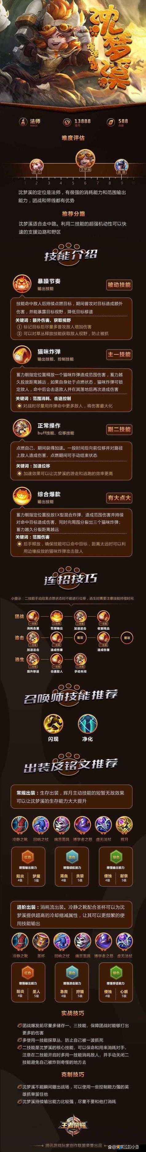 王者荣耀沈梦溪连招技巧大揭秘，化身空中法王，制霸中路！