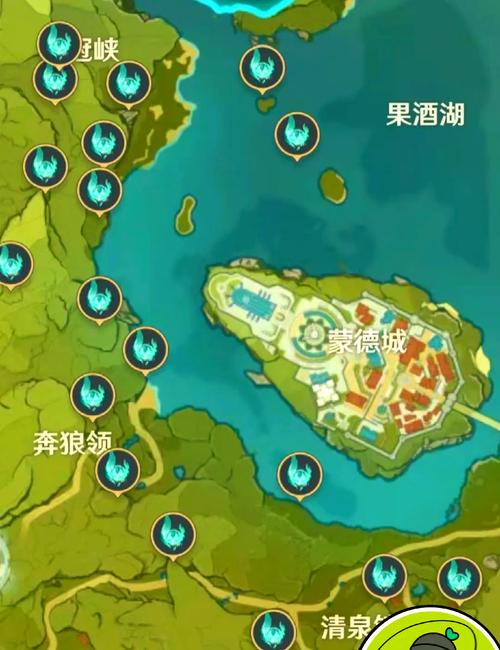 原神蒙德风神瞳全收集指南,探索自由之城的秘密宝藏