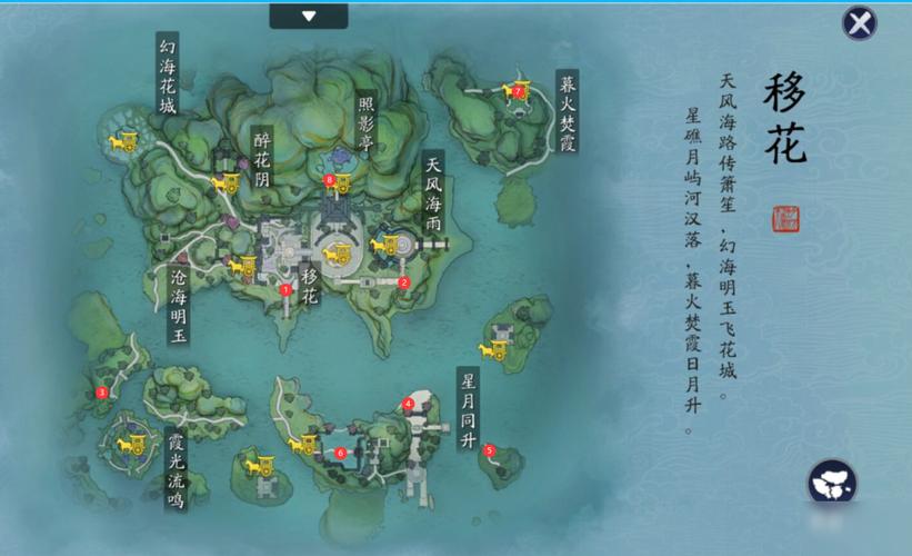 天涯明月刀手游移花胜景录位置全攻略，解锁绝美风景，赢取丰厚奖励