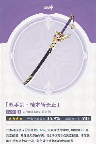 原神桂木斩长正数据详解及适配角色推荐