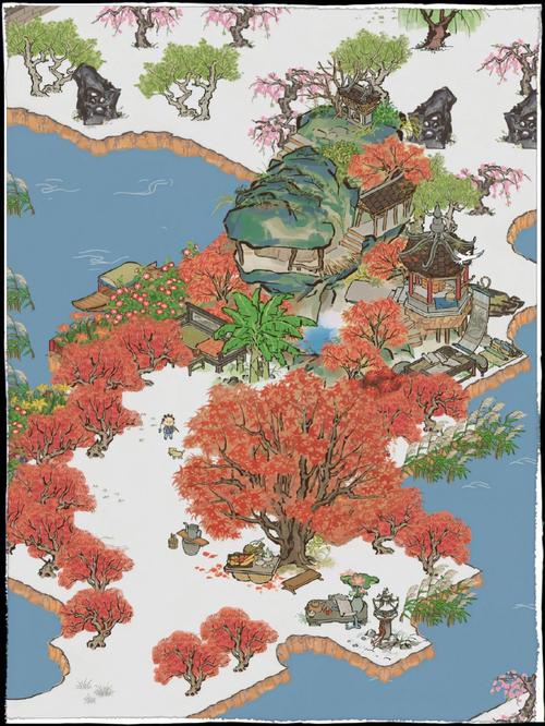 江南百景图杜鹃花寻觅指南，绝美花海位置一览及趣味玩法揭秘