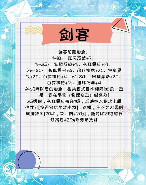 热血江湖手游剑士技能加点全攻略，策略升级，打造无敌剑客之路